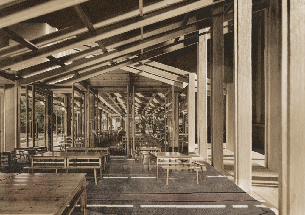 Post-earthquake reconstruction in Italy, Interior model, architecture