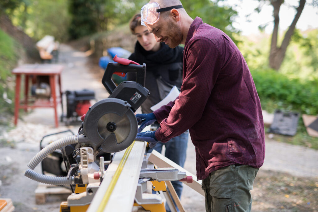 Camposaz self-build workshop during fieldwork, San Ginesio, 2021