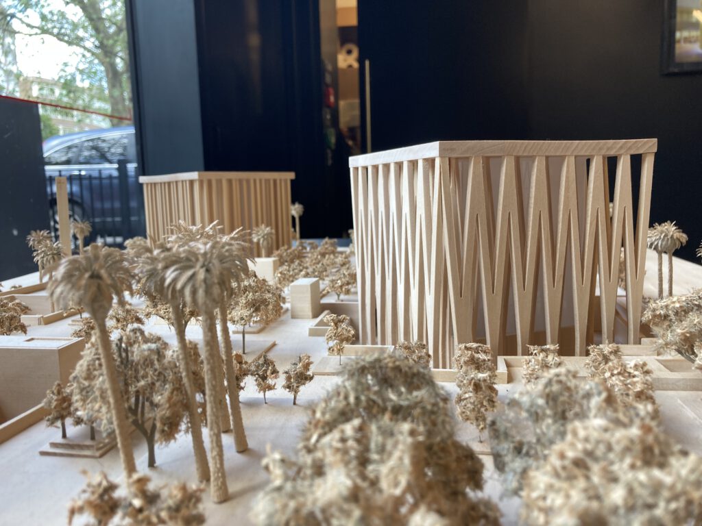 Abrahamic Family House architecture model (copyright by Adjaye Associates)