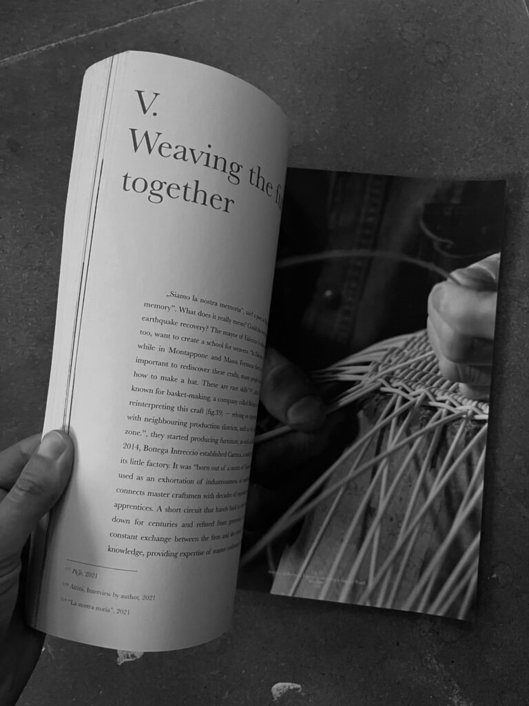 Michal Saniewski, Weaving the future together... Towards architectural, social and economic recovery of Falerone, MPhil Design Thesis, Cambridge, 2022